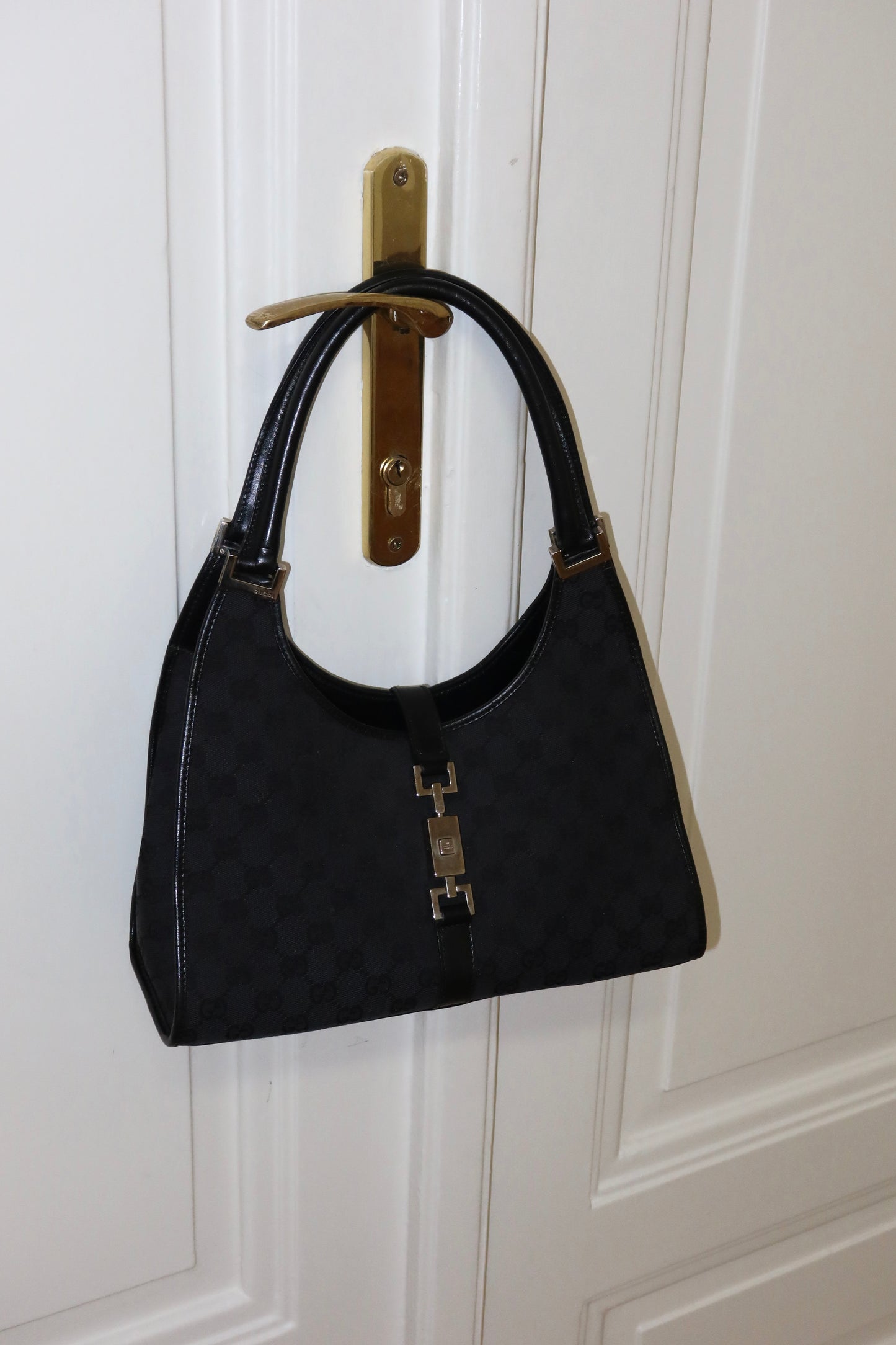 GUCCI JACKIE GG MONOGRAM BLACK BAG
