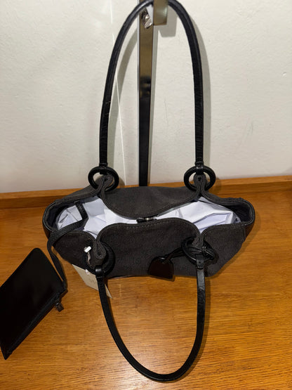 GUCCI GG SHOULDER BAG BLACK & POUCH TOM FORD ERA