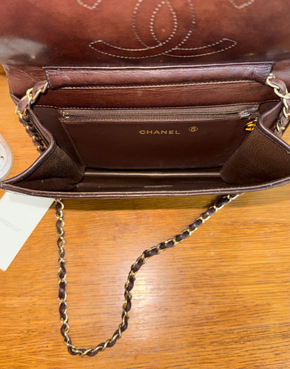 CHANEL CLASSIC SINGLE FLAP BAG BROWN