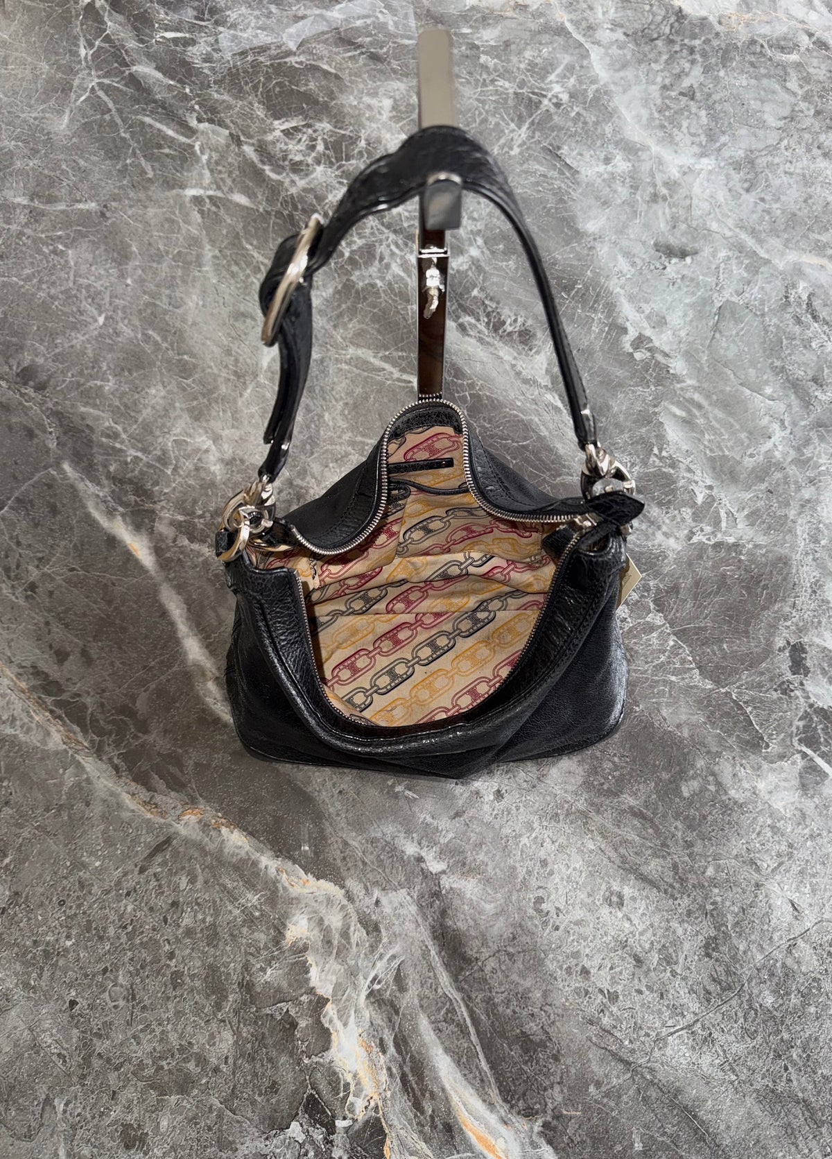 Celine Triomphe Hobo Bag Black