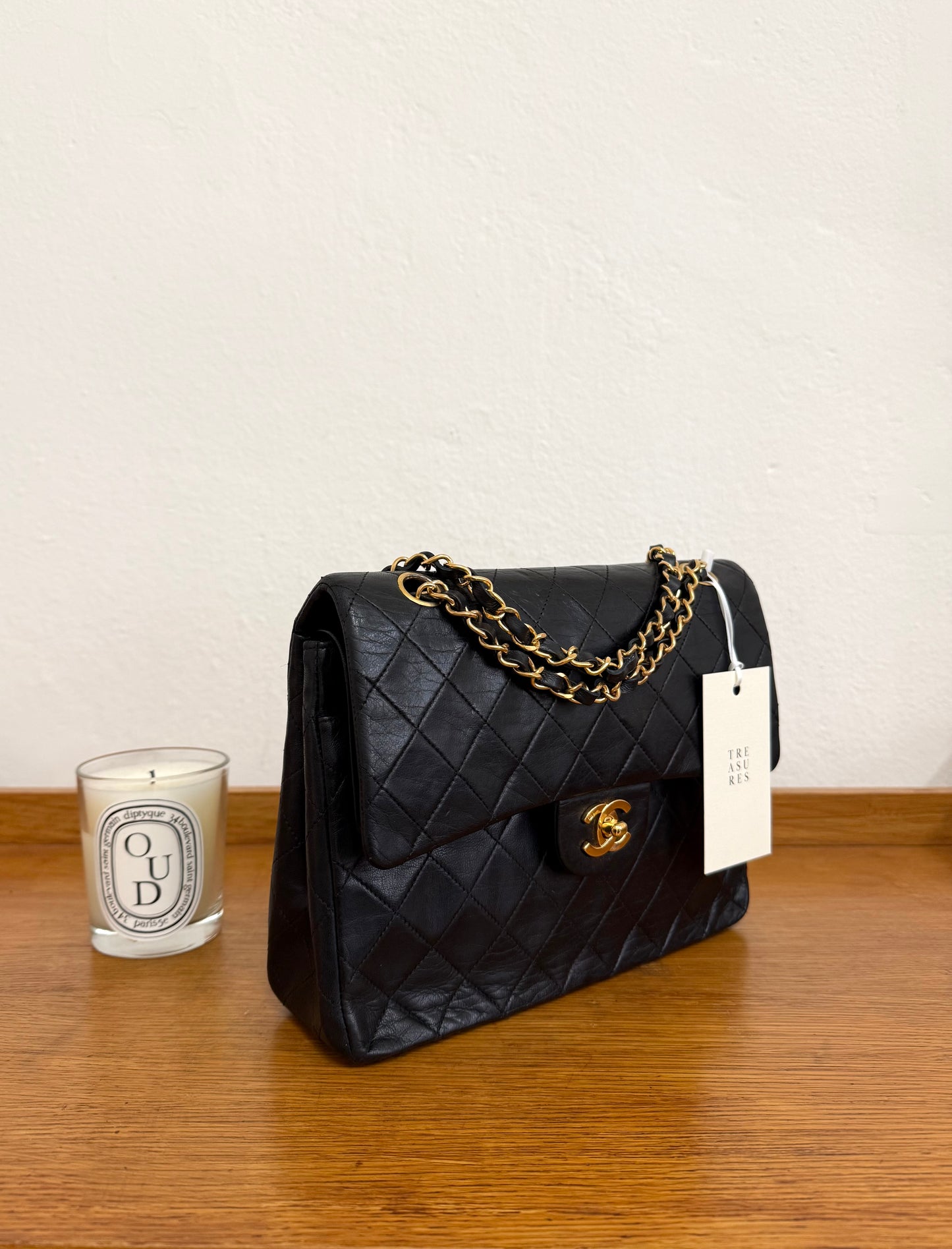 CHANEL DOUBLE FLAP BAG MEDIUM TALL 24K GOLD