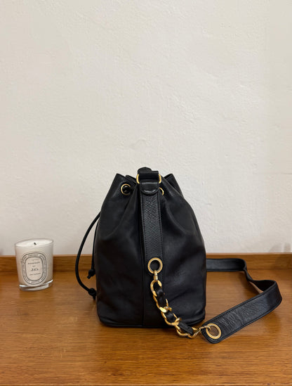 CHANEL BUCKET CC LOGO & POUCH