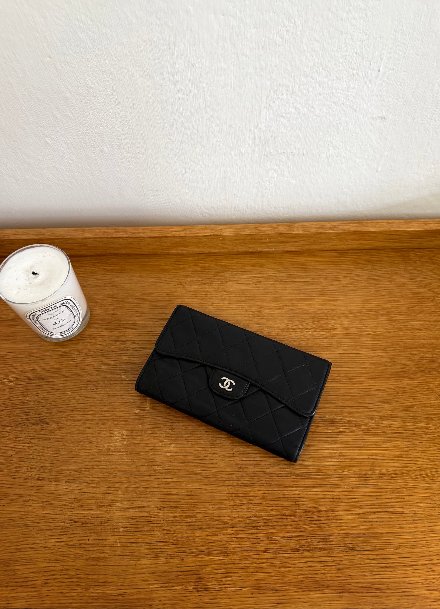 SERIES 12 CHANEL LONG WALLET LAMBSKIN BLACK