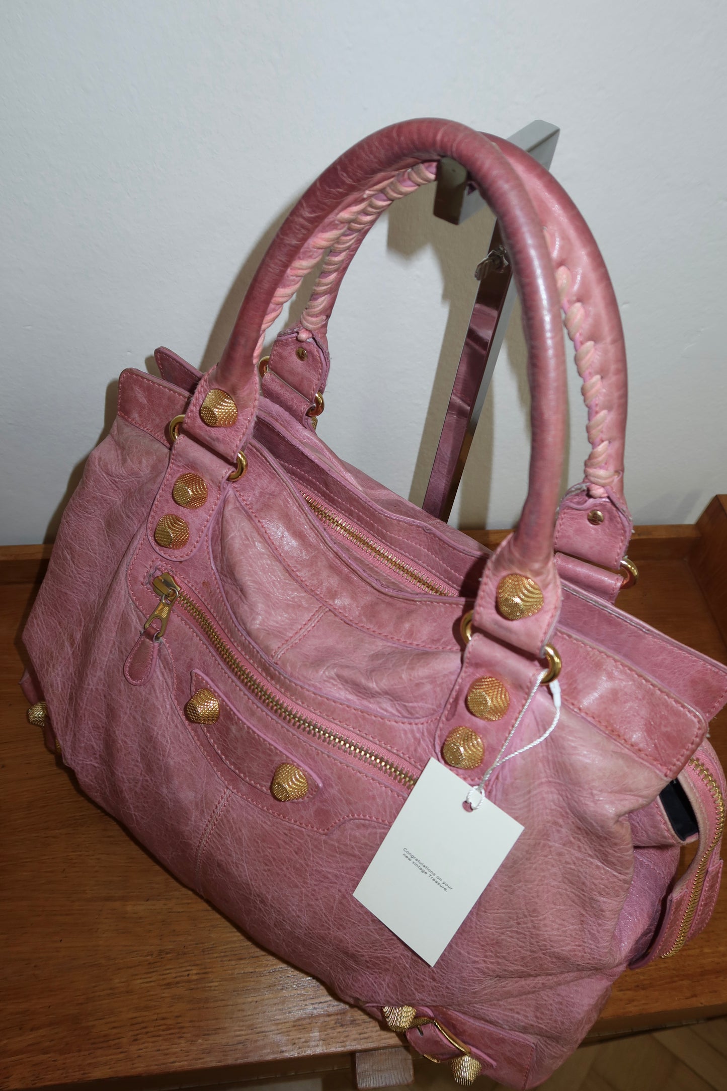 BALENCIAGA "CITY" BAG GIANT VELO PINK