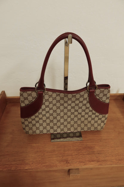 GUCCI GG SHOULDER TOTE BAG WINE