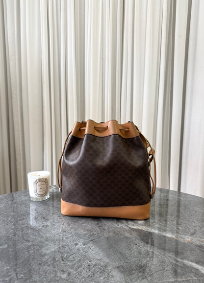 CELINE MACADAM BUCKET BAG & POUCH