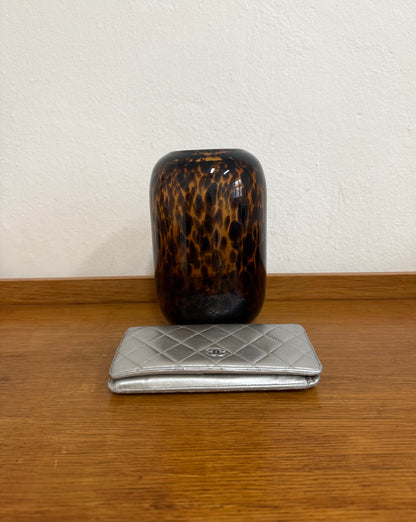 CHANEL WALLET QUILTED SILVER