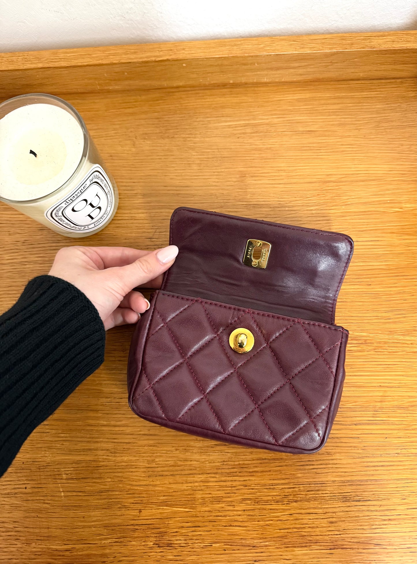 CHANEL BURGUNDY BELT BAG