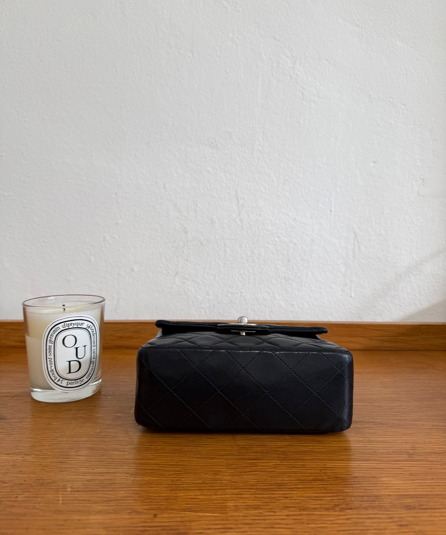 CHANEL SILVER HW RECTANGULAR FLAP BAG