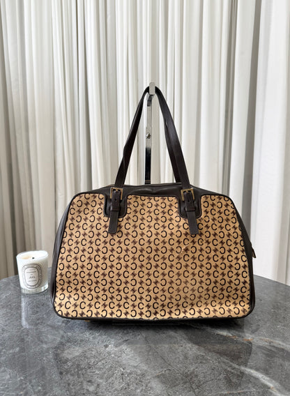 CELINE PONY HAIR CALECHE CC SHOULDER BAG