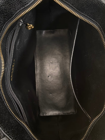 CHANEL CAVIAR MEDALLION TOTE GOLD HW