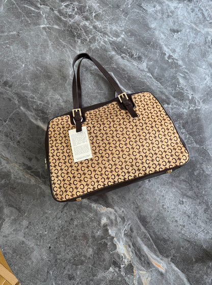 CELINE PONY HAIR CALECHE CC SHOULDER BAG
