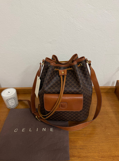 CELINE MACADAM BUCKET BAG