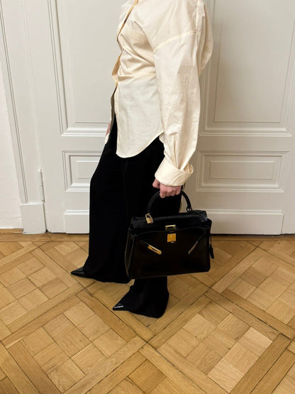 HERMES KELLY 28 BOX CALF BLACK 1959 O stamp
