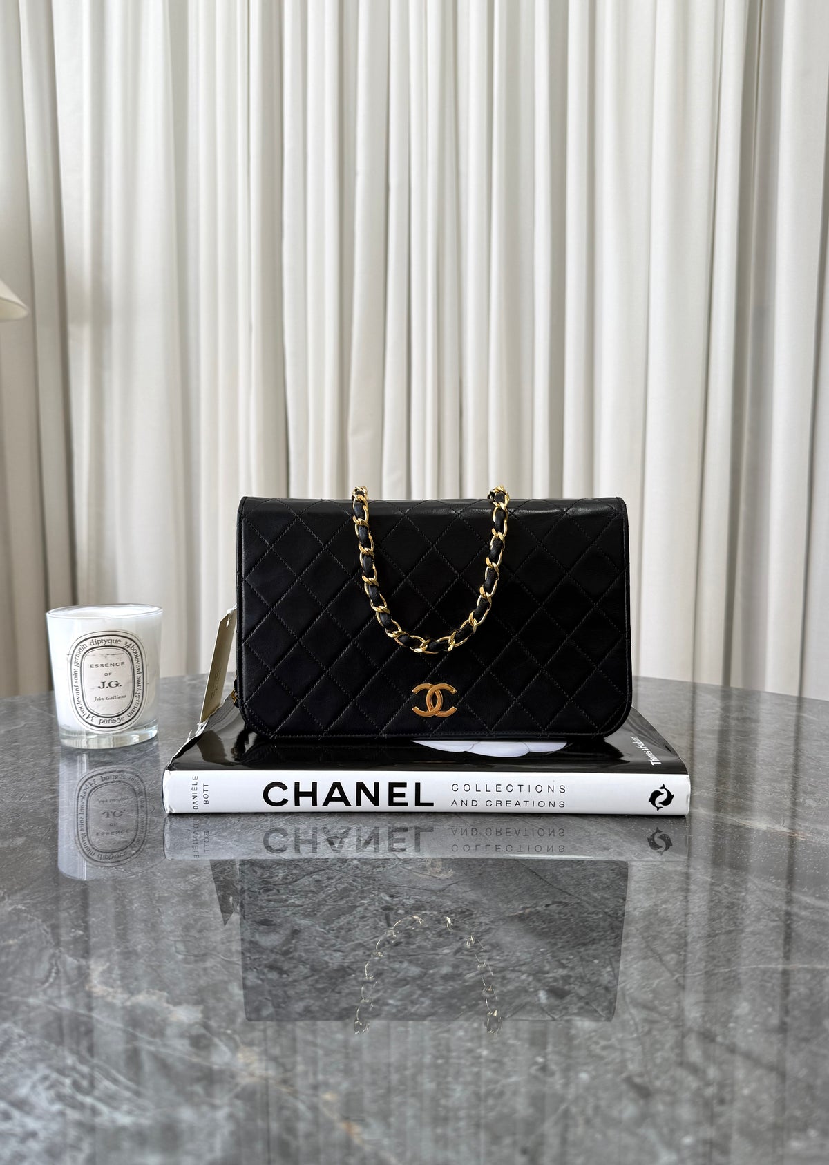 Chanel Black Timeless Classic Single Flap Lambskin 24K Gold HW
