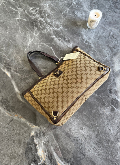 GUCCI GG MONOGRAM SHOPPER TOTE BAG
