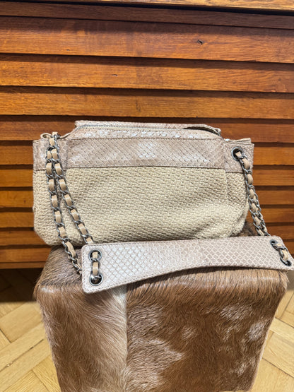 CHANEL ULTRA RARE PYTHON CC SHOULDER BAG KARL LAGERFELD 2004-2005