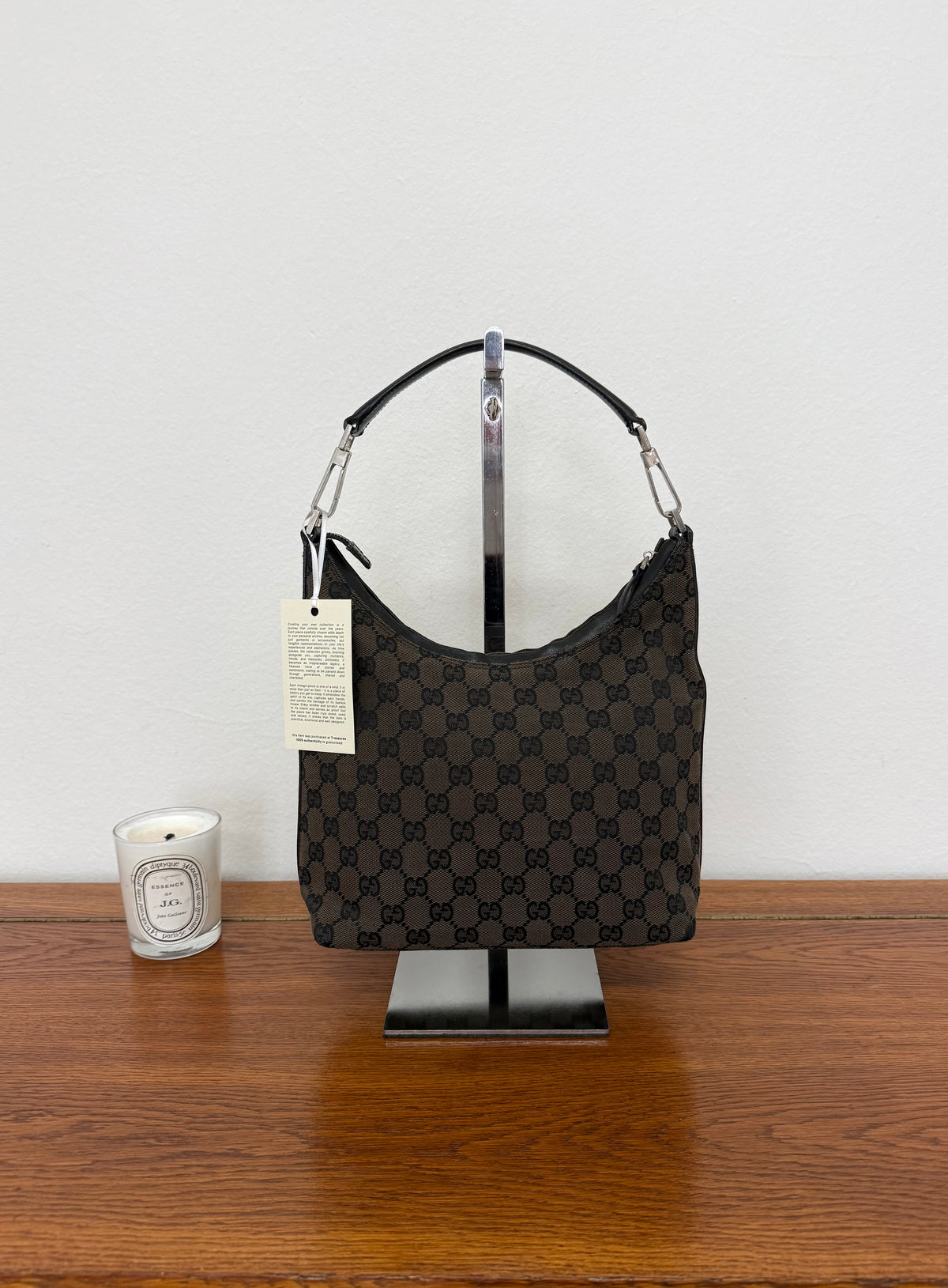 Gucci GG Monogram Shoulder Bag Black