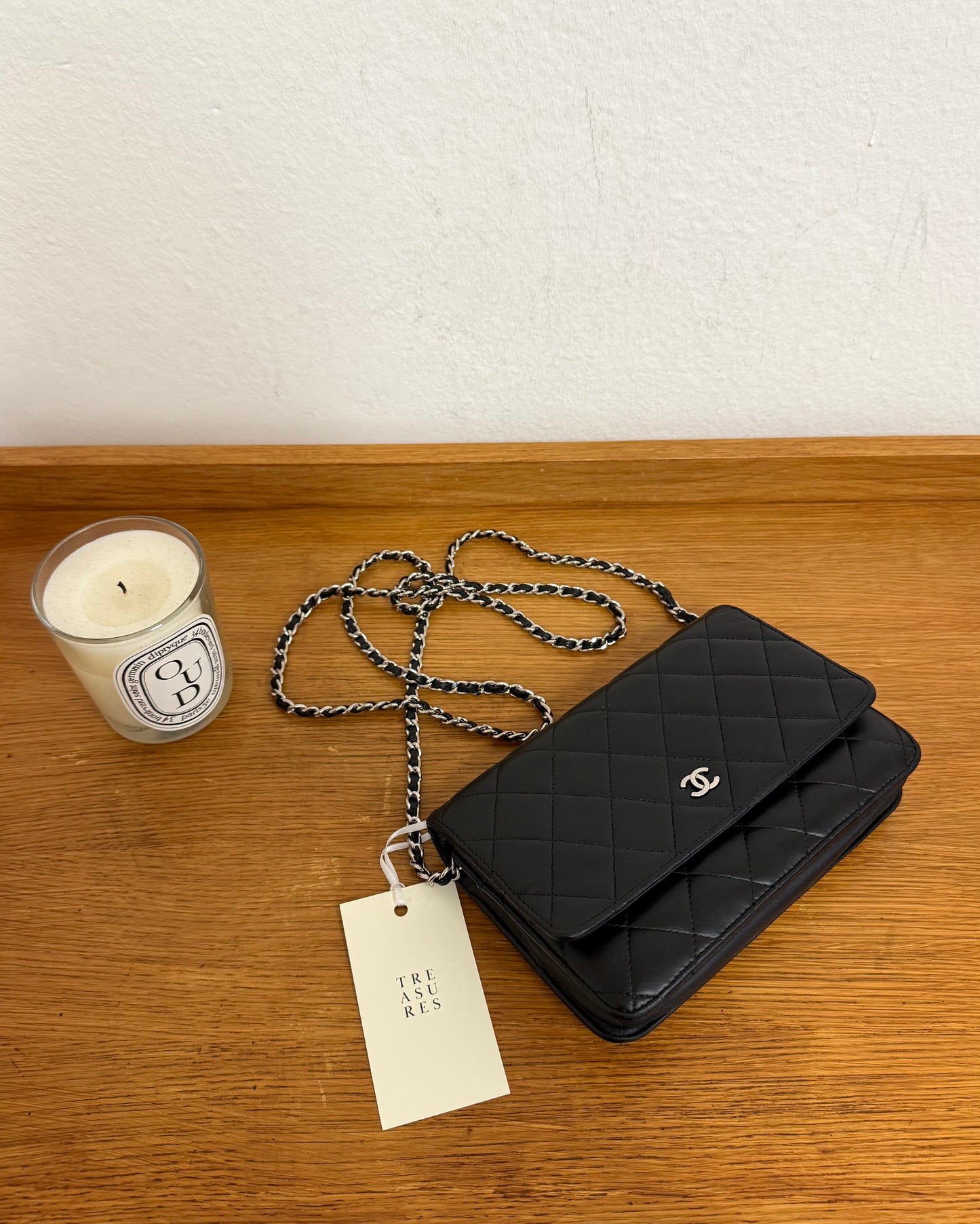CHANEL WOC BLACK LAMBSKIN