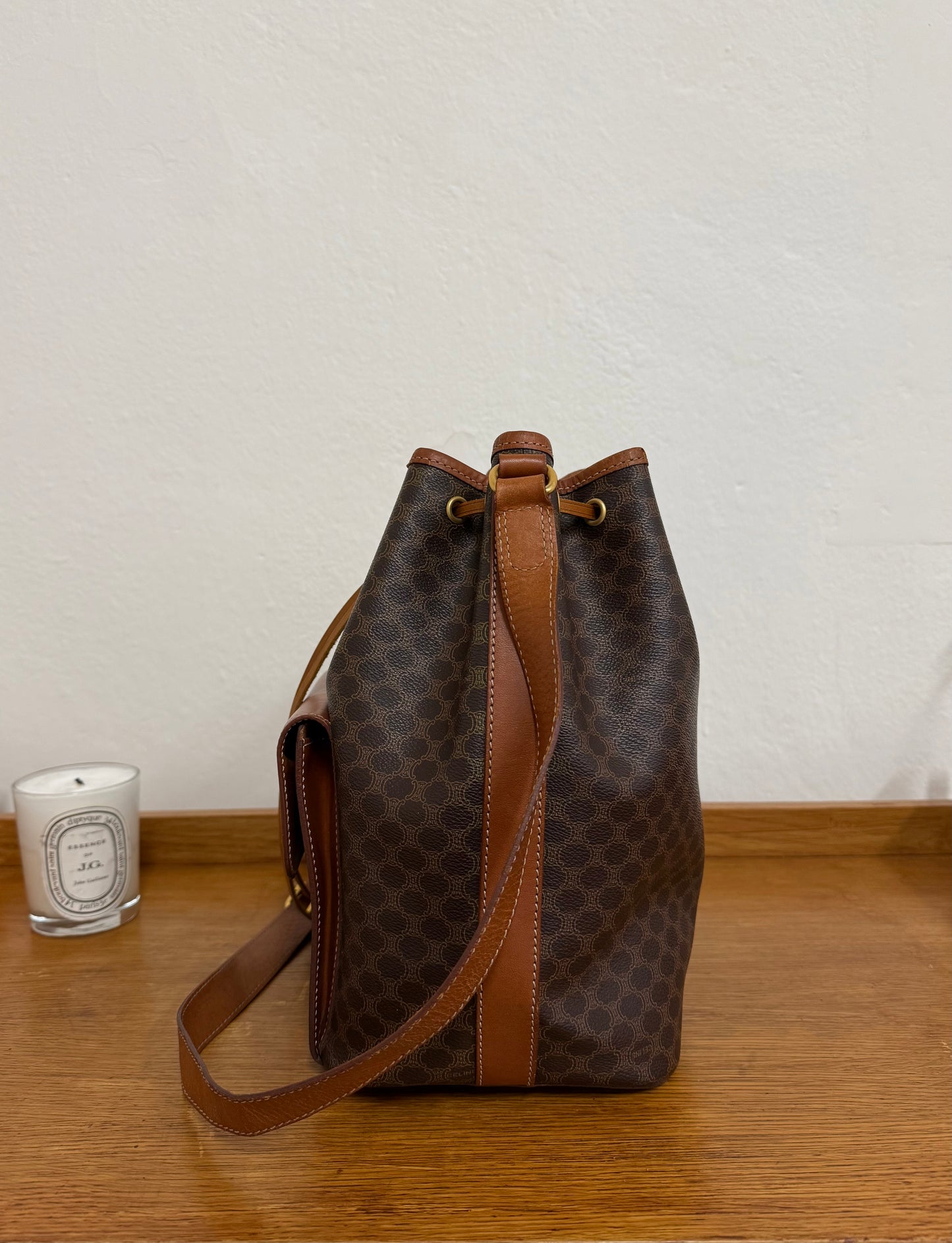 CELINE MACADAM BUCKET BAG