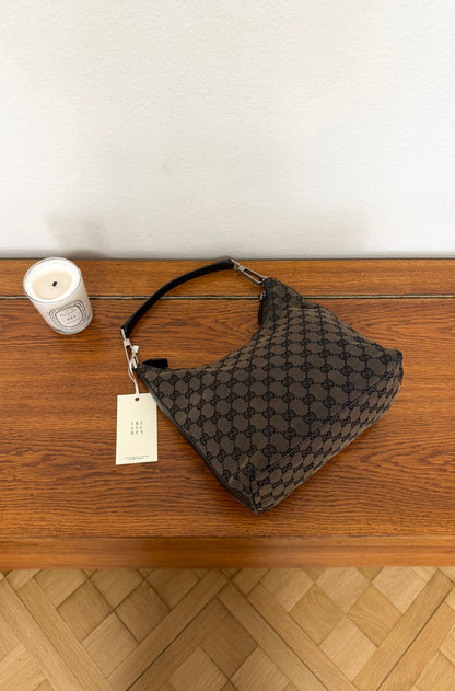 Gucci GG Monogram Shoulder Bag Black