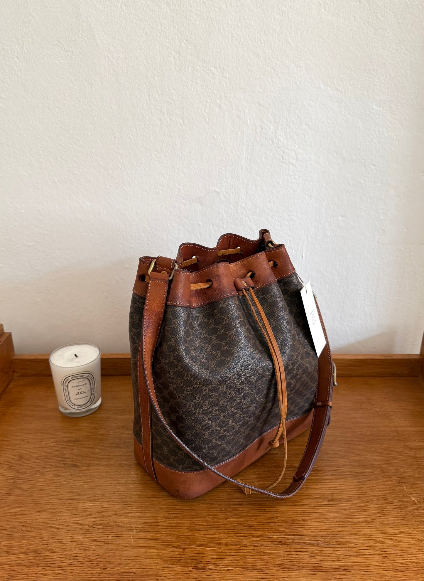 CELINE MACADAM BUCKET BAG & POUCH