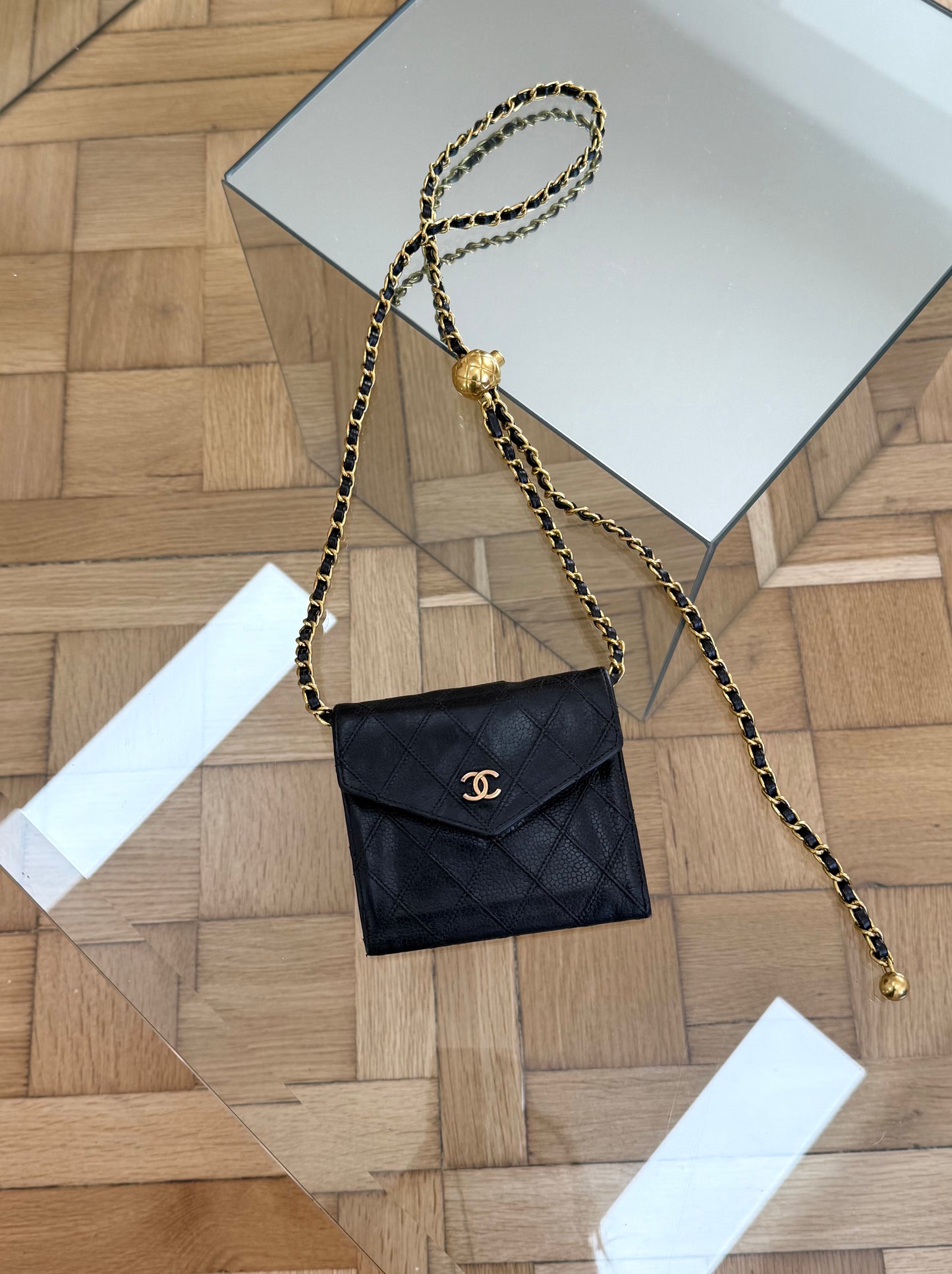 CHANEL CAVIAR DOUBLE SIDED WALLET