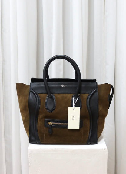 CELINE LUGGAGE BY PHOEBE PHILO SUEDE BAG