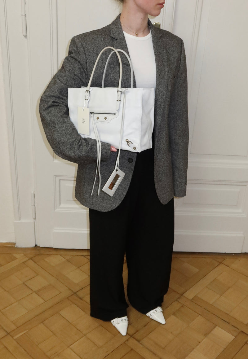 Balenciaga City Papier White Bag
