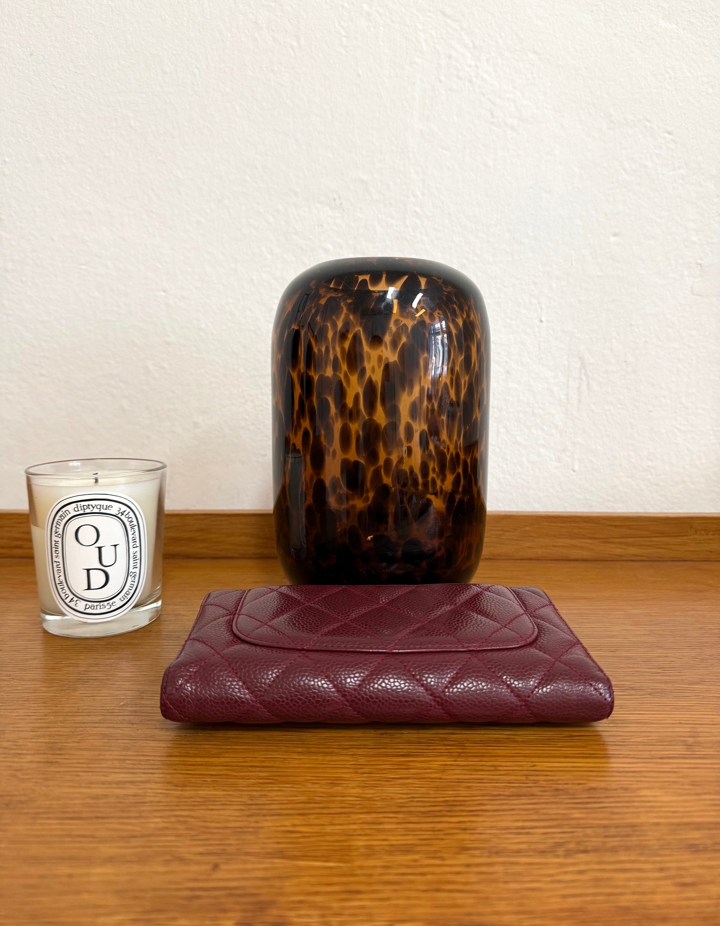 CHANEL CAVIAR LONG WALLET BURGUNDY