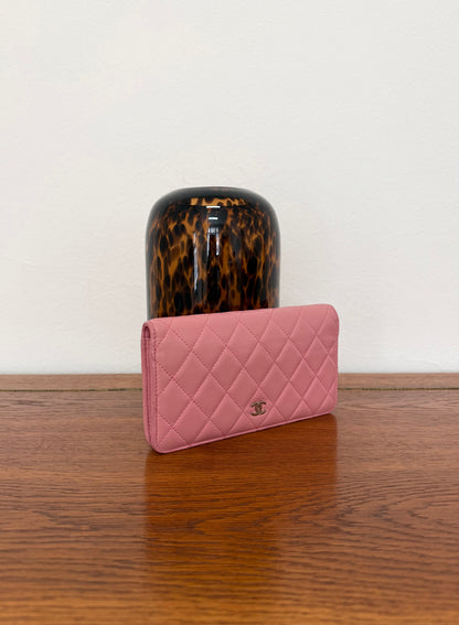 SERIES 14 CHANEL CLASSIC LONG WALLET PINK LAMBSKIN