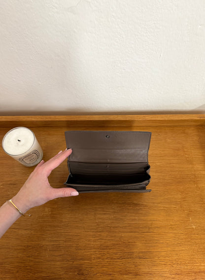 BOTTEGA VENETA INTRECCIATO WALLET GREY