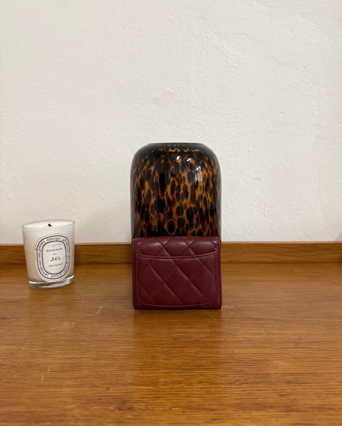 CHANEL MATELASSE QUILTED WALLET BURGUNDY