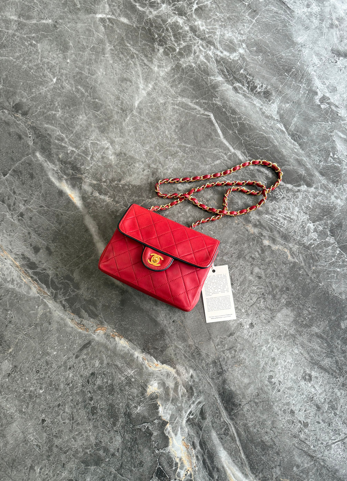 Chanel Red Timeless Classic Single Flap 17 Lambskin 24K Gold HW