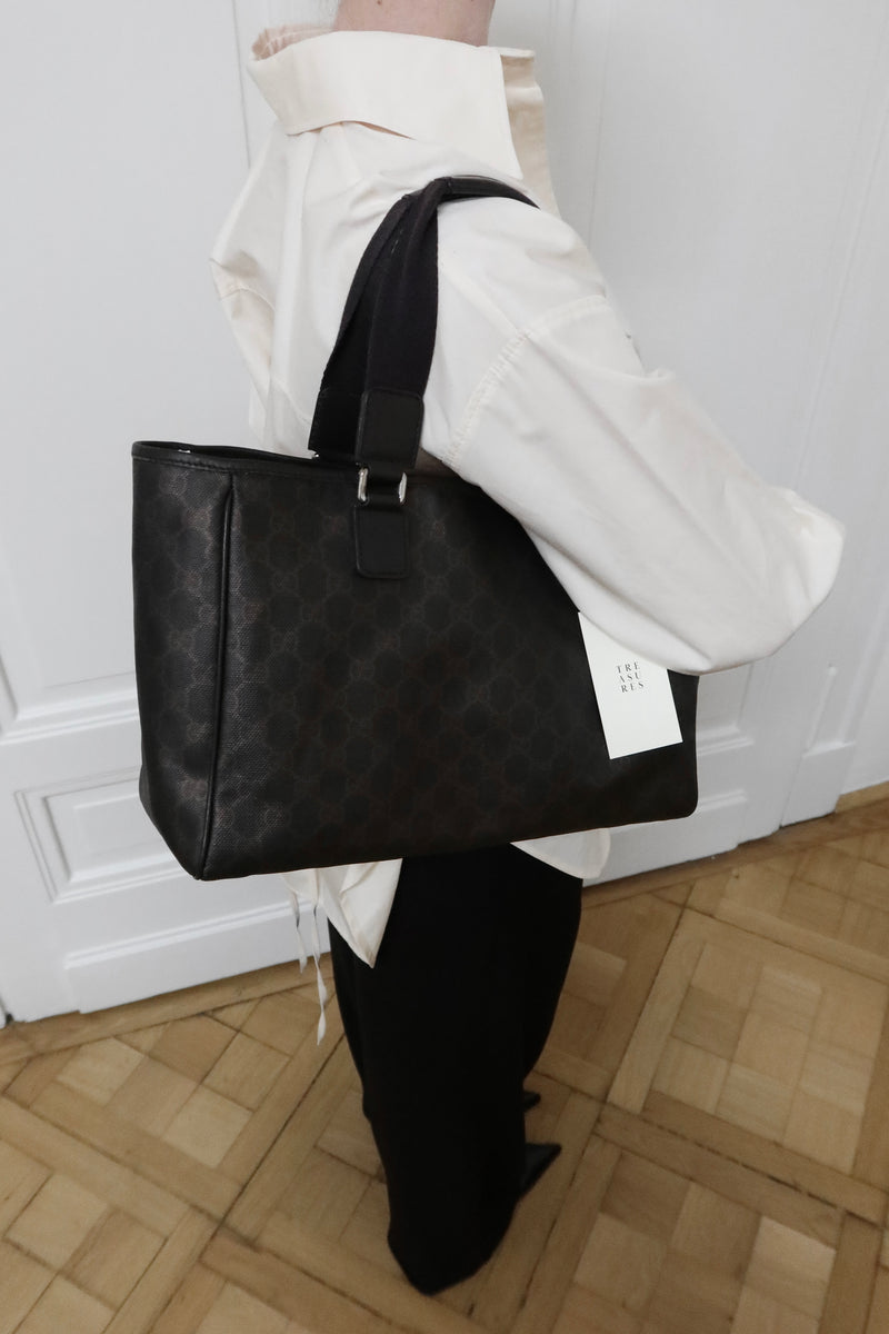 GUCCI GG MONOGRAM SHOPPER TOTE BAG