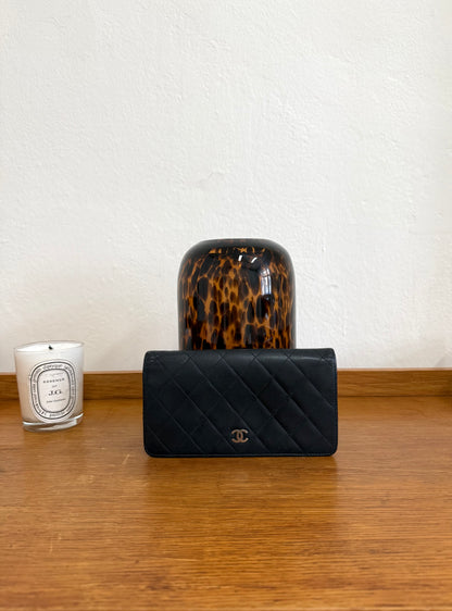 SERIES 10 CHANEL CLASSIC LONG WALLET LAMBSKIN BLACK