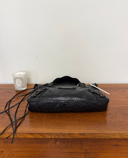 BALENCIAGA FIRST “SMALL CITY” BAG BLACK GOLD HW