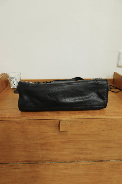 BALENCIAGA CITY BAG BLACK SILVER HW