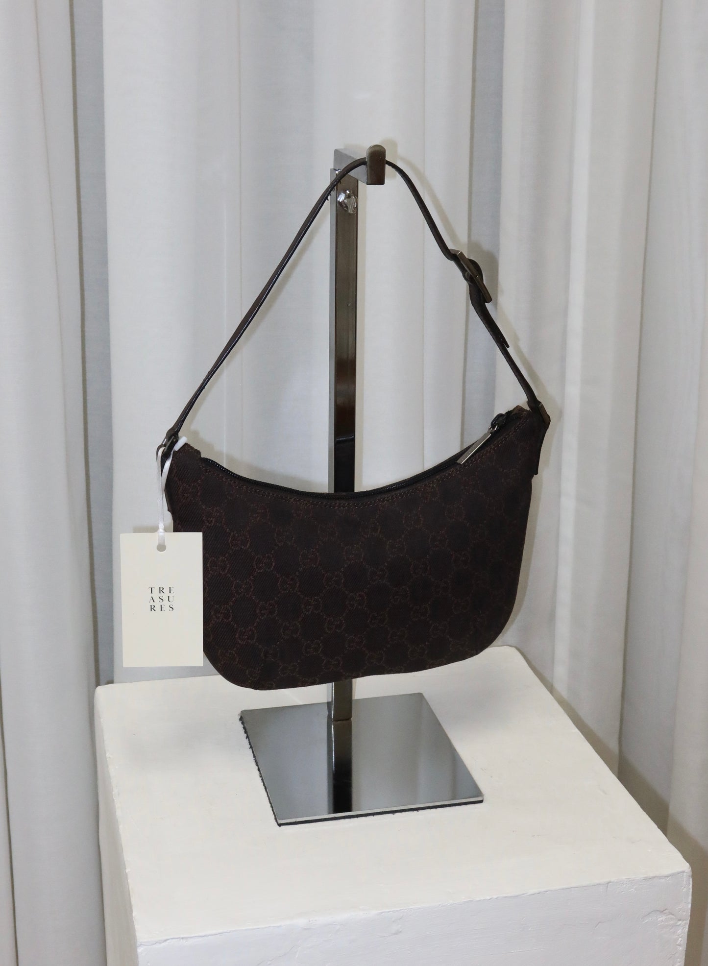 GUCCI GG MONOGRAM POCHETTE BAG BROWN TOM FORD ERA