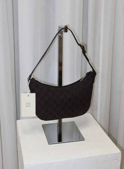 GUCCI GG MONOGRAM POCHETTE BAG BROWN TOM FORD ERA