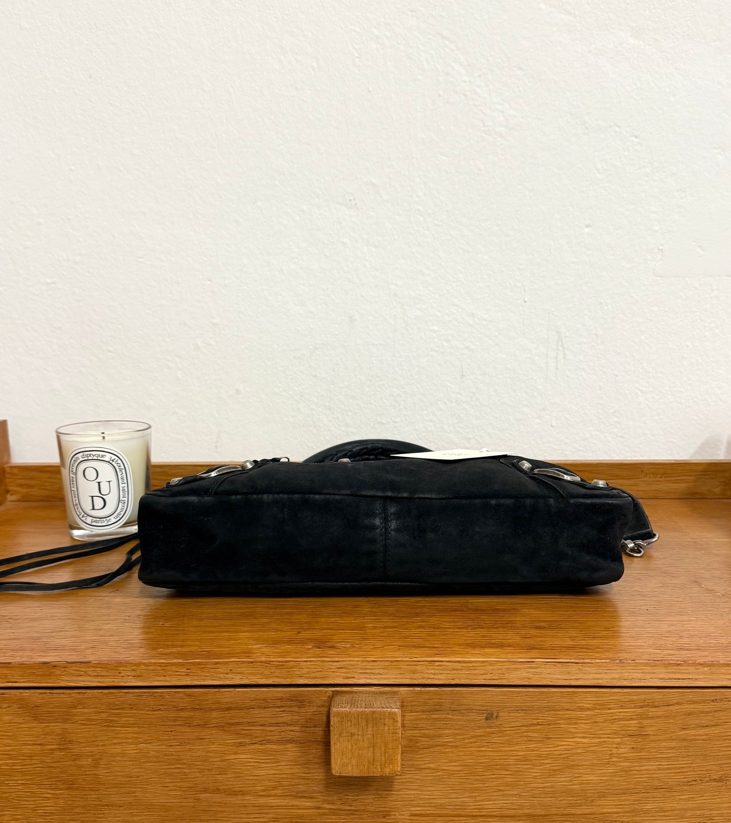 BALENCIAGA SUEDE CITY BAG BLACK