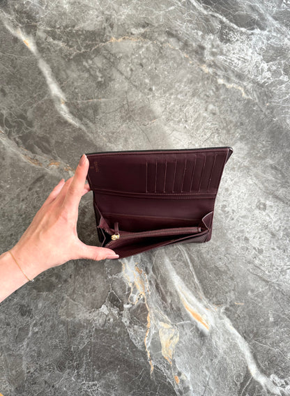 CHANEL CAVIAR LONG WALLET BLACK GOLD HW SERIES 21