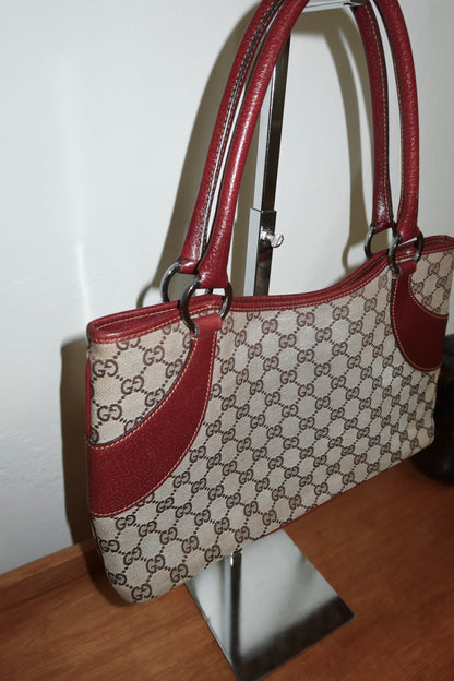 GUCCI GG SHOULDER TOTE BAG WINE