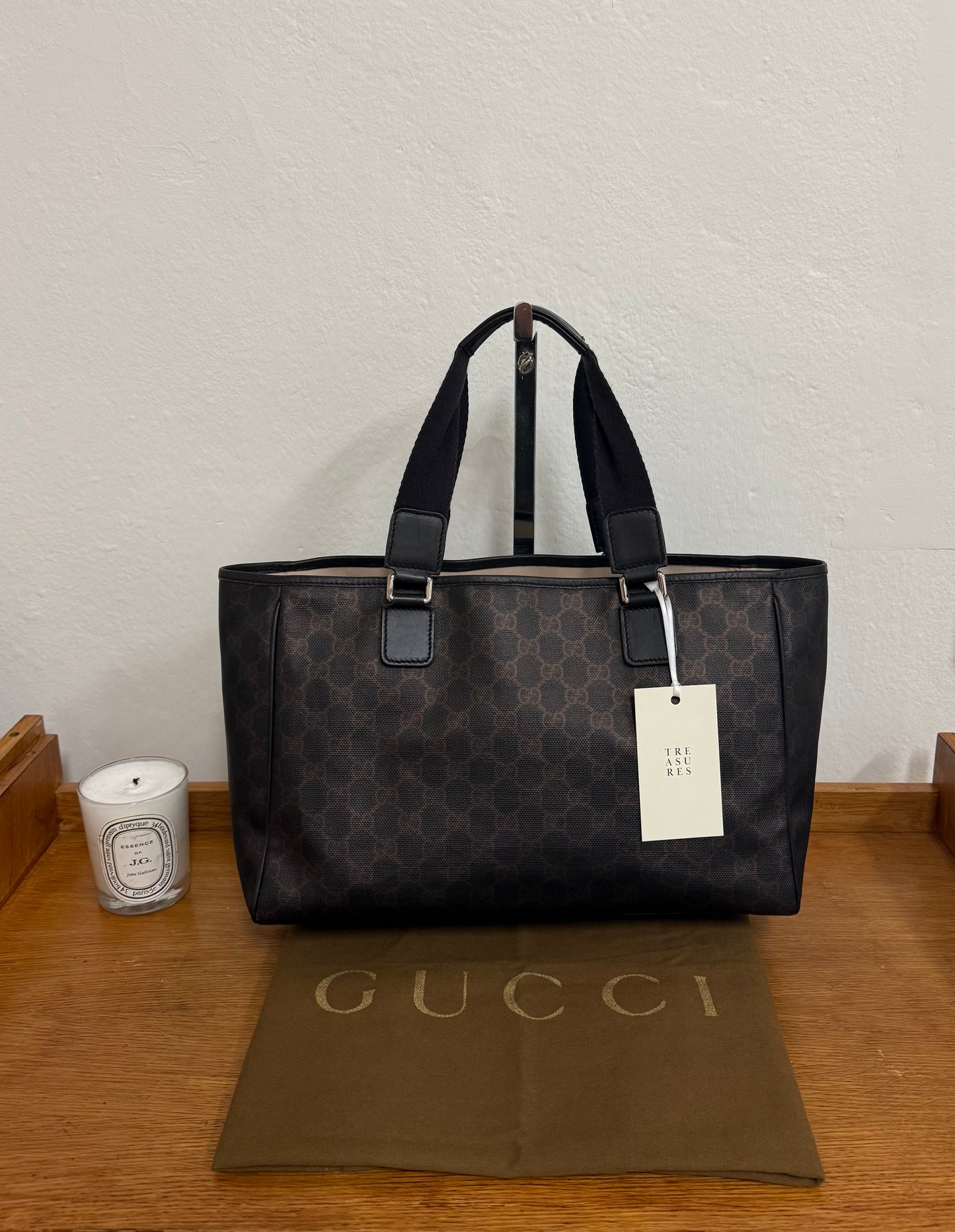 GUCCI GG MONOGRAM SHOPPER TOTE BAG