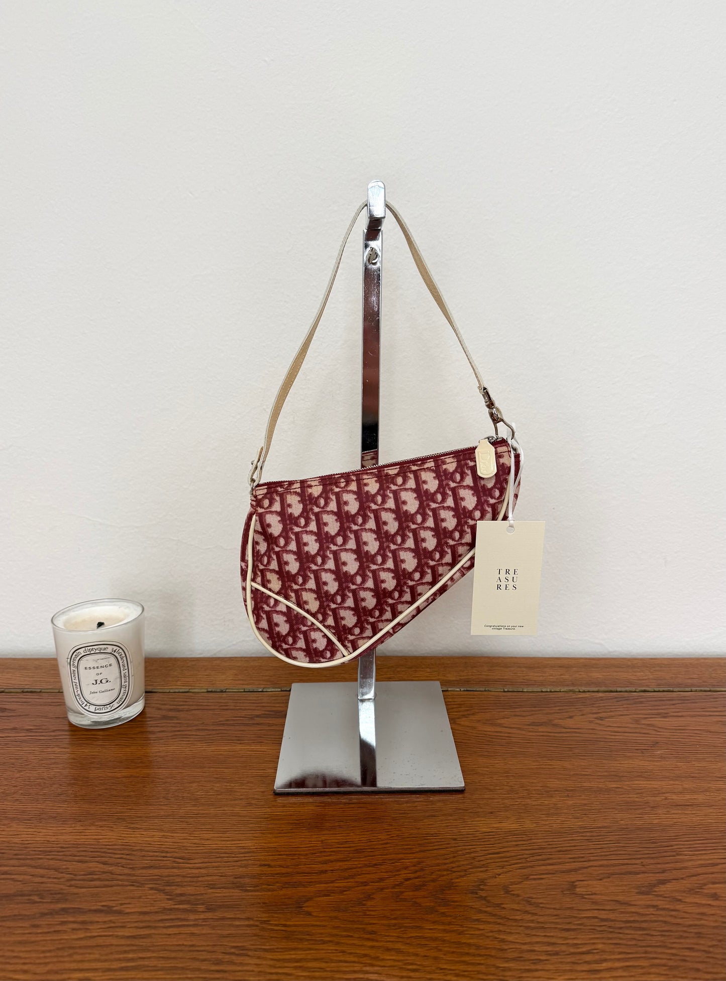 DIOR SADDLE MONOGRAM JOHN GALLIANO RED