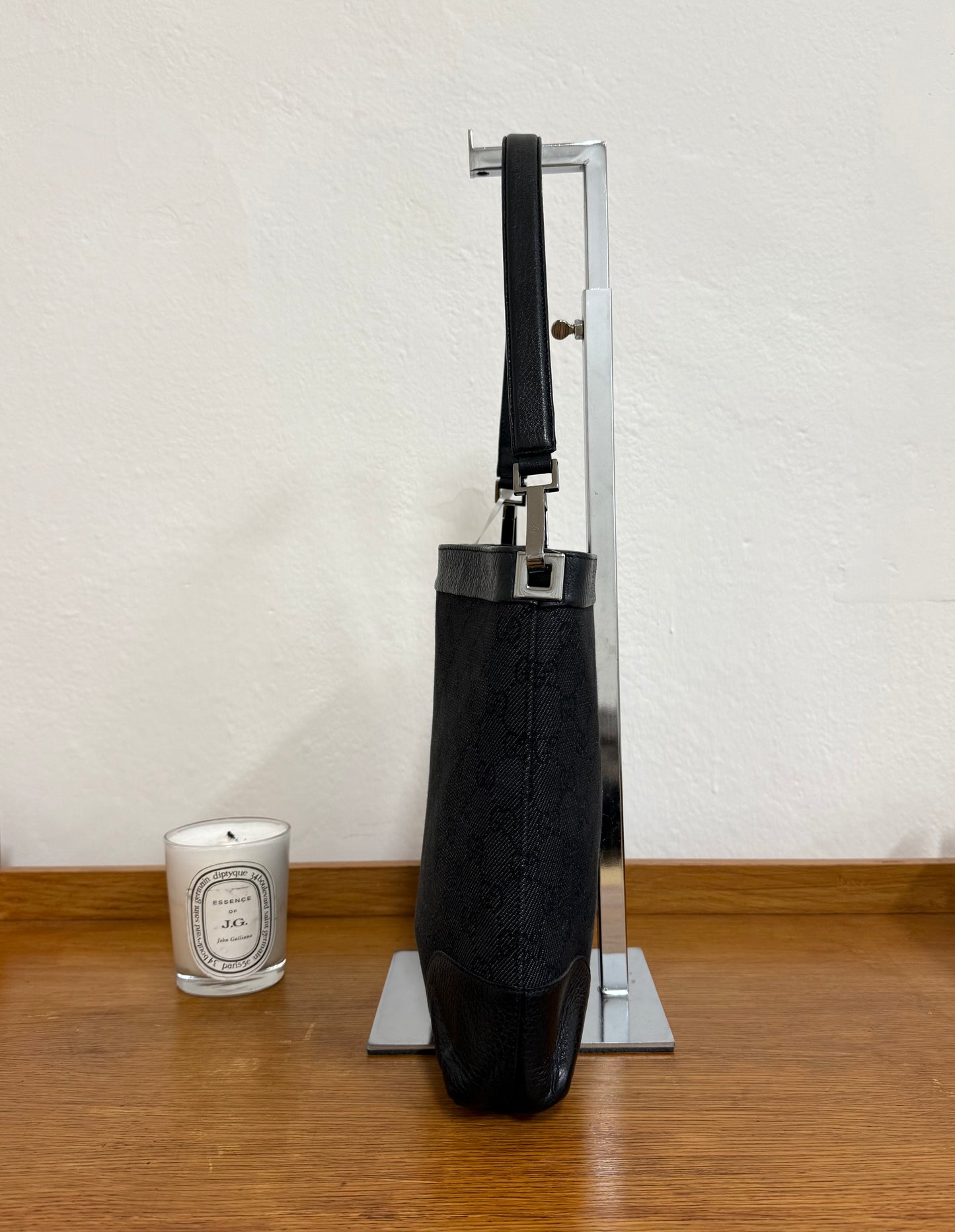 GUCCI GG MONOGRAM SHOULDER BAG BLACK