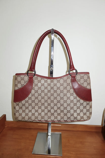 GUCCI GG SHOULDER TOTE BAG WINE