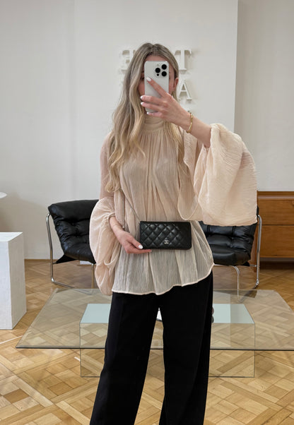 SERIES 11 CHANEL CLASSIC LONG WALLET LAMBSKIN BLACK