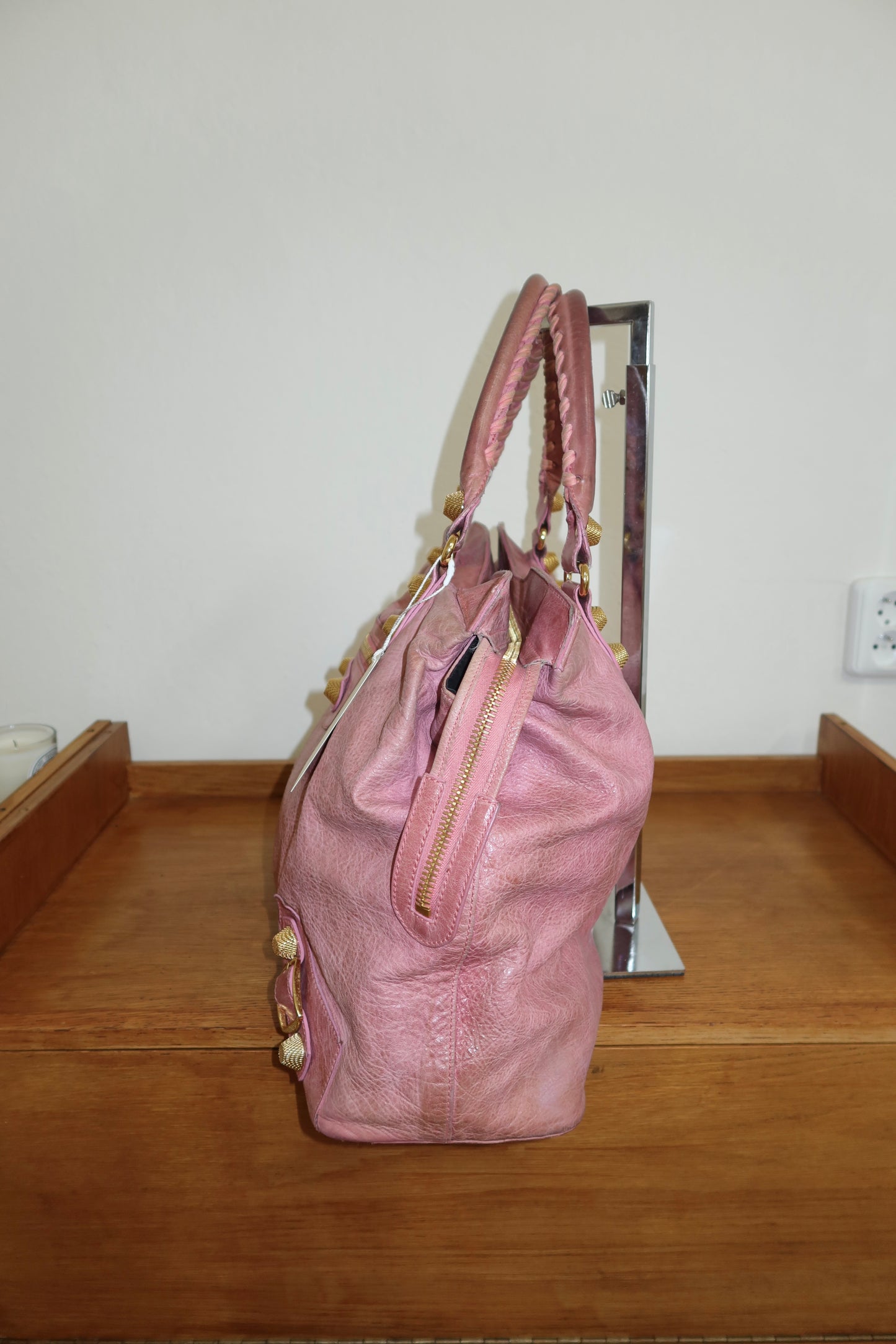 BALENCIAGA "CITY" BAG GIANT VELO PINK