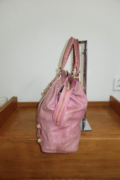 BALENCIAGA "CITY" BAG GIANT VELO PINK